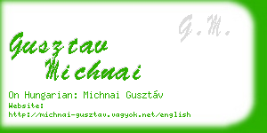 gusztav michnai business card